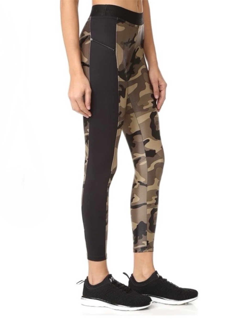 Koral Hammer Cropped Performance Leggings Liquid Sheen Camo Workout Gym SZ S